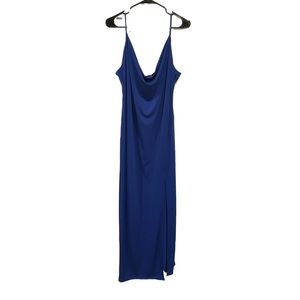 Brand New - Blashe Spaghetti Strap Cowl Neck Maxi Dress with Slit